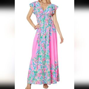NWT Lilly Pulitzer Verona Flutter Maxi Dress